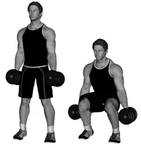 Exercitii cu gantere la domiciliu leagăn biceps, triceps, umeri, piept, spate și picioare la domiciliu