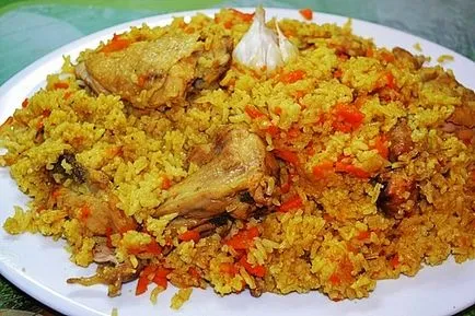 Pilaf uzbecă cu carne de pui, gatiti delicios și de casă