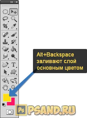 5 Metoda ca in Photoshop umple stratul de culoare