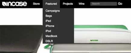 50 Exemple de meniuri pull-down în web design