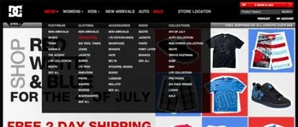 50 Exemple de meniuri pull-down în web design