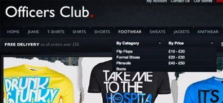 50 Exemple de meniuri pull-down în web design