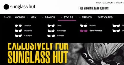 50 Exemple de meniuri pull-down în web design