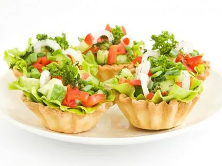 9 Rețete umpluturii pentru tartlets pe o nouă 2017, ekskyl (gustări salate tartlet) 9 umpluturi Rețete pentru tartlets pe o nouă 2017, ekskyl