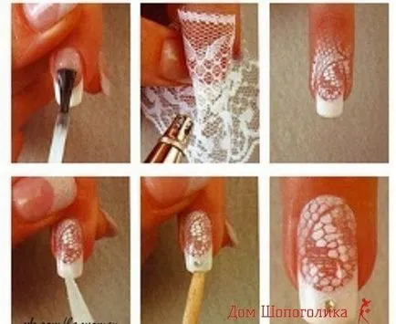Cum să elaboreze dantelă pe unghii pas cu pas, 20 idei de design