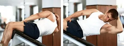 Side situată poftă de mâncare - pe diferite grupe musculare (sport) Side poftă de mâncare culcat - pe diferite grupe de mușchi
