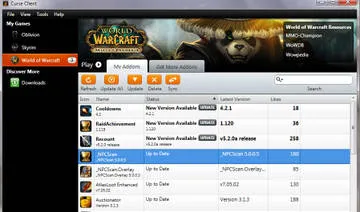 Blestemul client - program de căutare, instalarea și actualizarea addons
