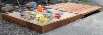 Sandbox pentru copii cu mâinile pentru a da - cum să faci o cutie cu nisip cu capac de lemn, pas cu pas (loc cu nisip cu mâinile) Sandbox pentru copii cu mâinile pentru a da - cum să faci o cutie cu nisip cu capac de lemn, pas cu pas