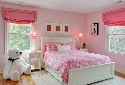 Design interior imagine dormitor pentru copii, face camera cu un sistem de ferestre pentru copii adulți,