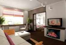 Design Bucătărie combinată cu o cameră de zi Hrușciov fotografie în interior, cum să se combine și conectați,