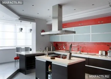 bucătărie de design, cu acces la balcon (foto) (bucatarie cu balcon) bucătărie de design, cu acces la balcon (foto)