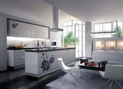 aspect bucatarie de design sala de mese și fotografii de interior