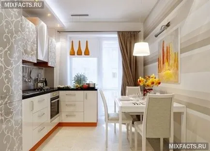 bucătărie de design, cu acces la balcon (foto) (balconul de ieșire de bucătărie) bucătărie de design, cu acces la balcon (foto)