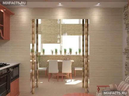 bucătărie de design, cu acces la balcon (foto) (bucatarie mare) bucătărie de design, cu acces la balcon (foto)