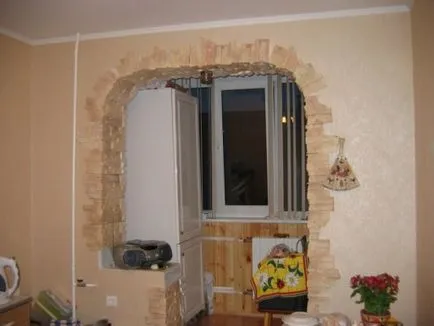 Proiectare bucătărie cu balcon 45 fotografii ale interiorului