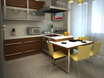 Design de bucătărie cu balcon fotografie, ieșire, balcoane interioare, o bucătărie mică, repararea și aspectul (fotografii) Design de bucătărie cu balcon fotografie, ieșire, balcoane interioare, o bucătărie mică, și de planificare reparații,