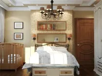 Proiectarea un dormitor cu un pat de copii, și fotografii de interior, apartament renovat
