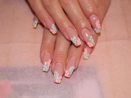 Nail Design cu culorile din fotografie (foto) Cuie de design cu flori pentru fotografie