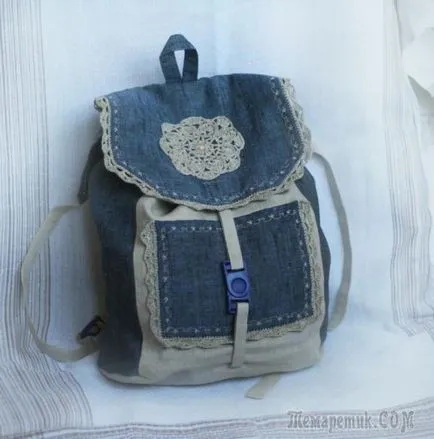 rucsaci originale exclusive cu mâinile lor din blugi vechi
