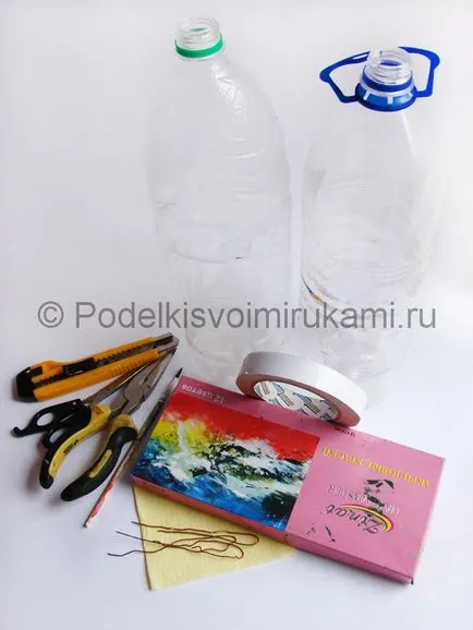 Arici de sticle din plastic cu propriile lor mâini (din plastic) Arici de sticle din plastic cu propriile lor mâini