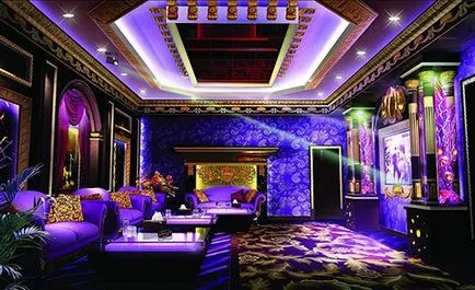 Culoarea purpurie în interior - o combinație de violet