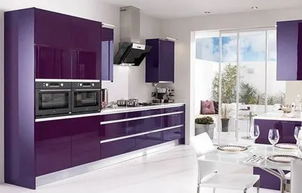 Culoarea purpurie în interior - o combinație de violet
