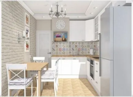 bucătărie de design foto combinate cu care trăiesc în Hrușciov