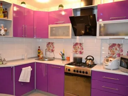 Design Violet bucătărie, o combinație de culori (70 foto reale), bucătărie de design, design interior, reparații, foto (Design) Design Violet bucătărie, o combinație de culori (70 foto reale), bucătărie de design, design interior, reparații, fotografii