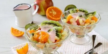 Salata de fructe cu iaurt retete cu fotografii, calorii