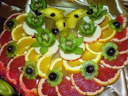 Feliere fructe sau frumos tăiate și fructe ambalaj