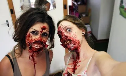 machiaj Zombie acasă cum să se aplice machiaj