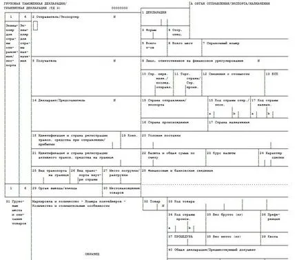 declarație vamală