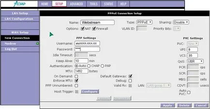 Configurarea Acorp LAN modem 122 instrucțiuni (nou)