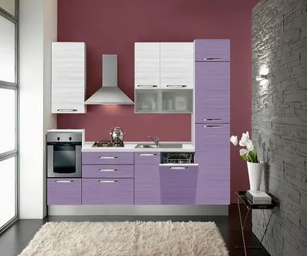 Bucătăria în tonuri de violet