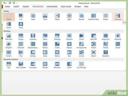 Cum să adăugați tranziții powerpoint