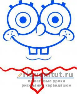 Cât de ușor să atragă SpongeBob creion treptat - trage aici (ușor) Cât de ușor să atragă SpongeBob creion treptat - trage aici