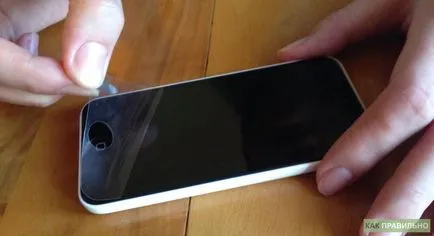 Cum pentru a lipi de film la telefon, film protector de pe telefonul smartphone, fără bule, instrucțiuni video de