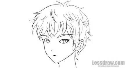 Cum să atragă băiat anime treptat, lessdraw (desena) Cum să atragă băiat anime treptat, lessdraw