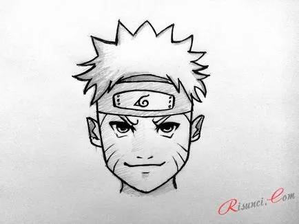 Cum de a desena Naruto, desene in creion în etape