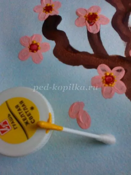 Cum de a desena vopsele Sakura etape pentru incepatori