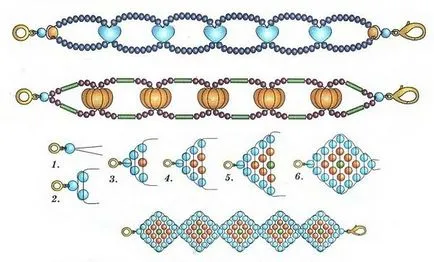 Ca țese nominală și talon fenechki Super elegant (schema tese) (Fenitchka starter Mărgele țesut diagrama tese) Ca țese nominală și șirag de mărgele fenechki Super elegant (schema de legătură)