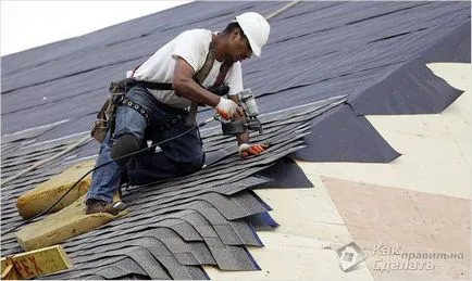 Cum să acopere acoperișul unui acoperiș moale cu mâinile - instalarea unui acoperiș moale (capac) Cum să acopere acoperișul unui acoperiș moale cu mâinile - instalarea unui acoperiș moale
