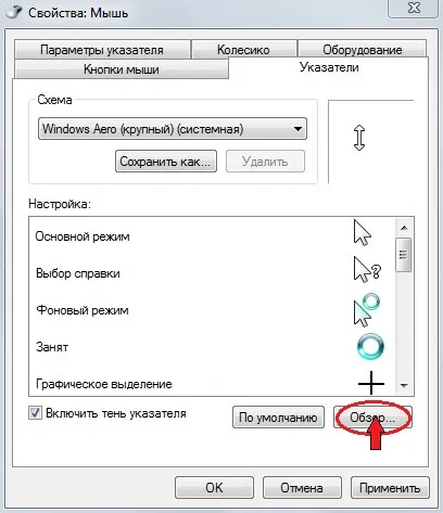 Cum de a pune cursorul personalizat pe Windows 7 8 trepte (imagini)
