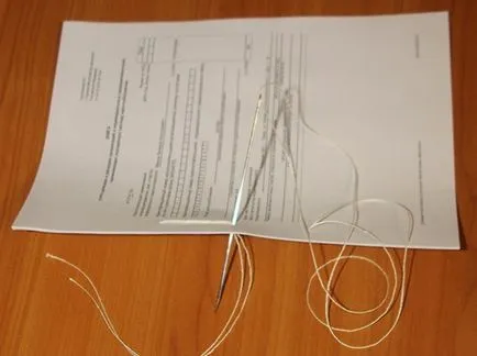 Cum să cusatura documente de fire de instrucțiuni, reguli și regulamente, fotografii