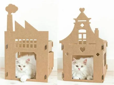 Cum sa faci o casa pentru pisica cu mâinile proprii, creatiile sale originale și idei mari și case mici