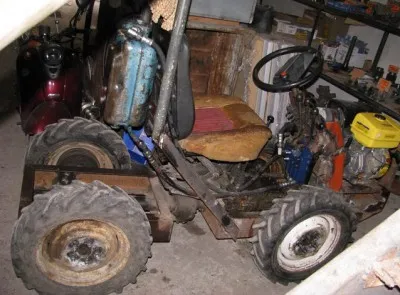 Cum sa faci casa de lăstari minitractori, video, fotografii, desene, Motoblok-KULTIVATOR