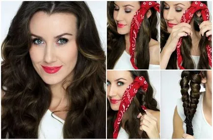 Cum de a face bucle și îndoirea fără bucle (curling bigudiuri) bigudiuri Cum de a face bucle și îndoirea fără bigudiurile