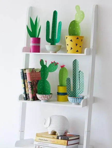Cum de a face cactus din hârtie și carton cu mâinile lor