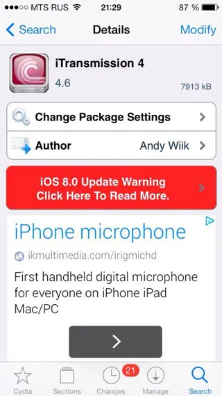 Cum de a descărca de pe torente de pe iPhone, iPad instrucțiuni (iPad) Cum de a descărca de pe torente pe iPhone, iPad instrucțiuni