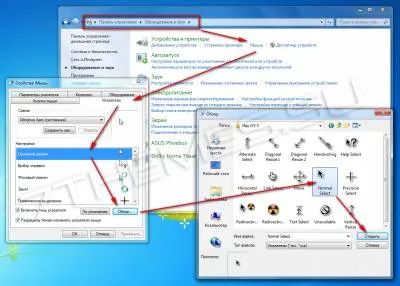 Cum de a seta cursorul la Windows 7